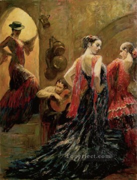 印象派 Painting - セビリアのフラメンコバレエ